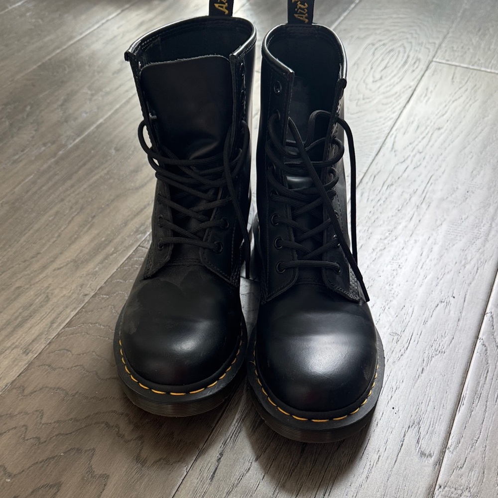 Dr. Martens Black Leather Combat Boots